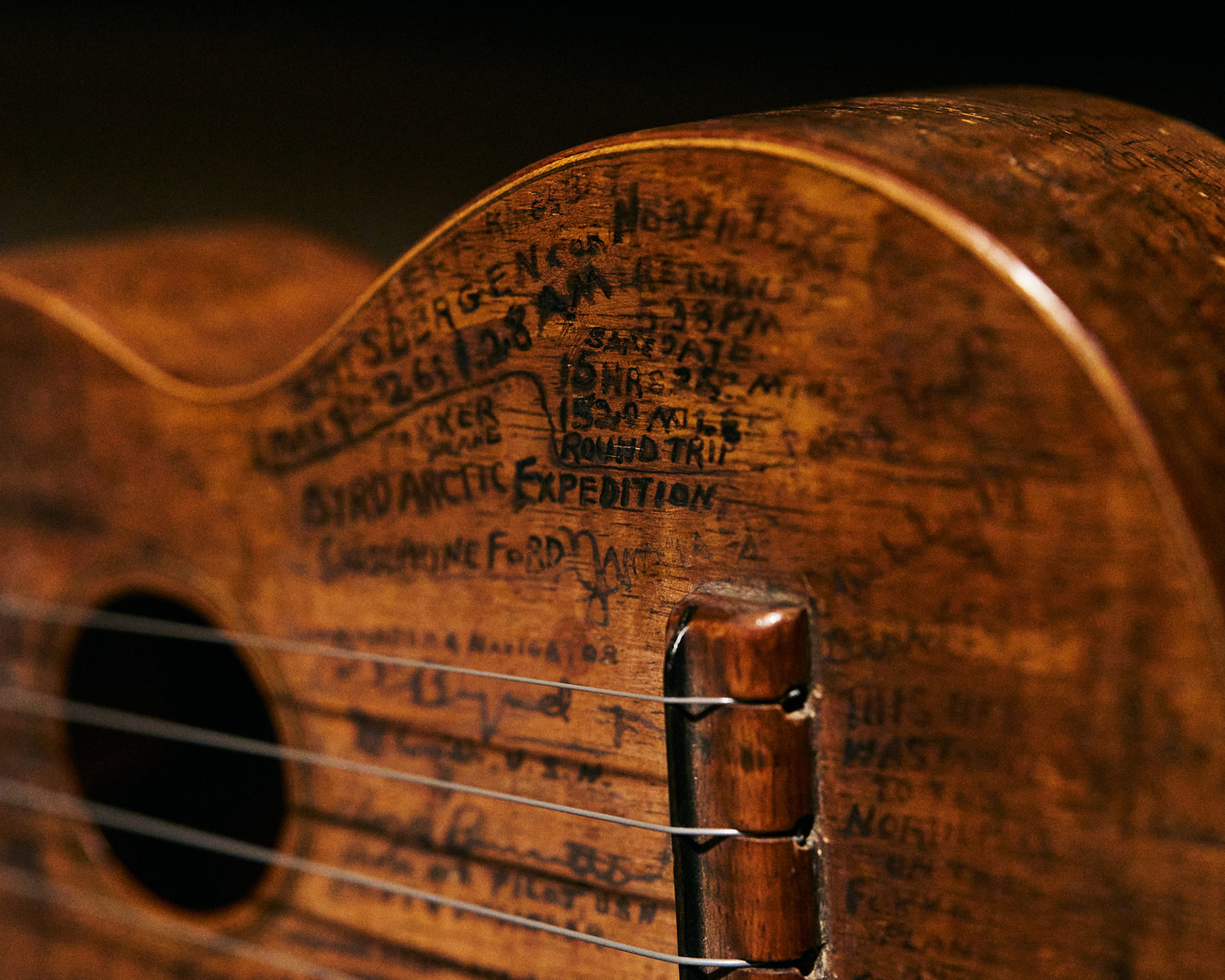 Detail of Konter's ukulele
