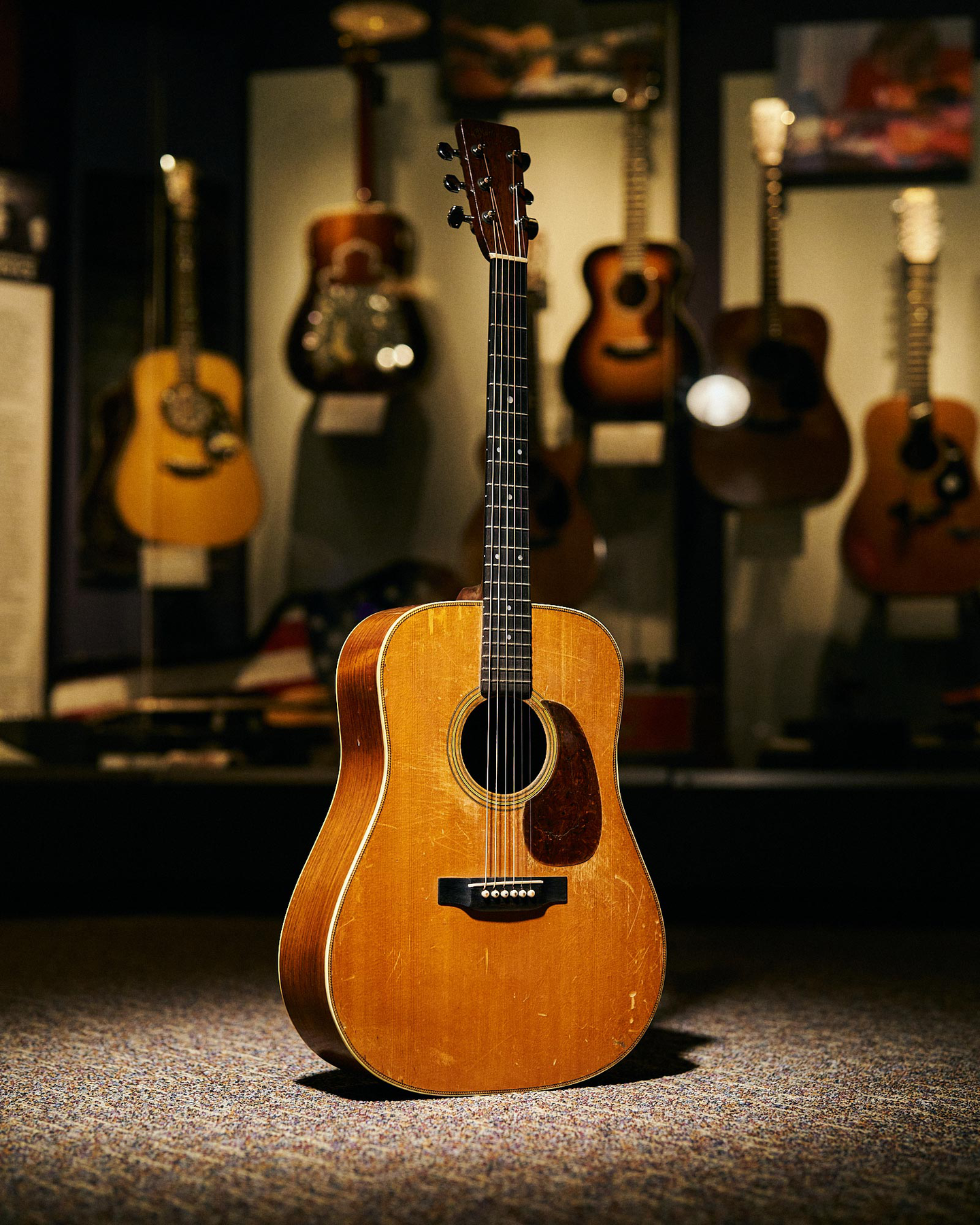 Waylon Jennings' 1946 D-28 in the Martin Museum