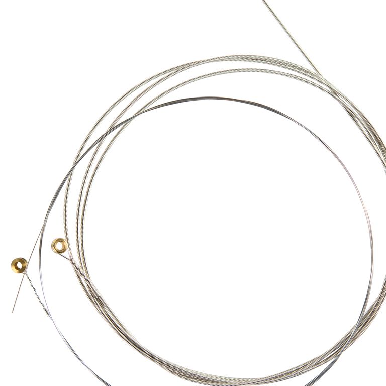 Stock image of steel guitar strings