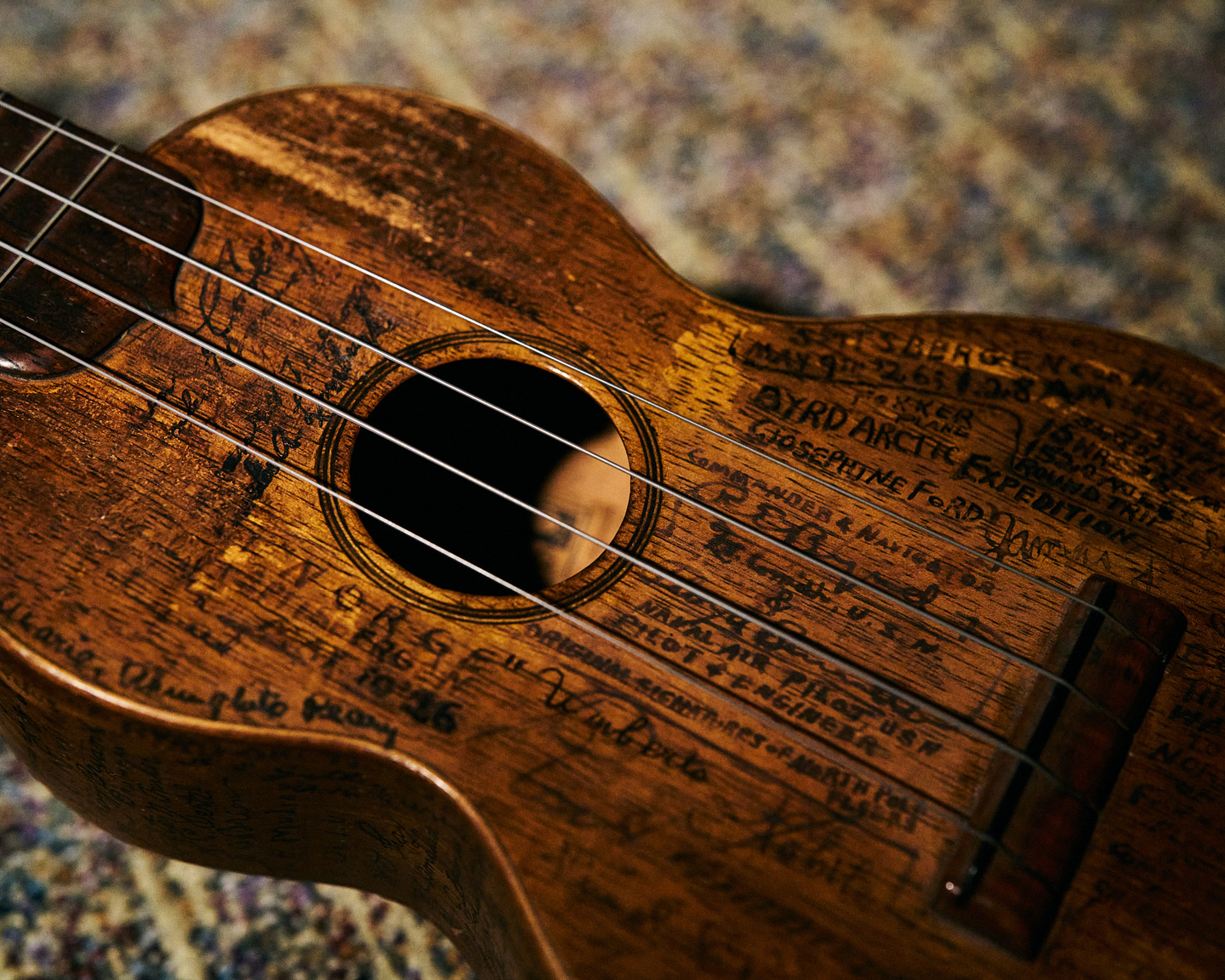 Detail of Konter's ukulele