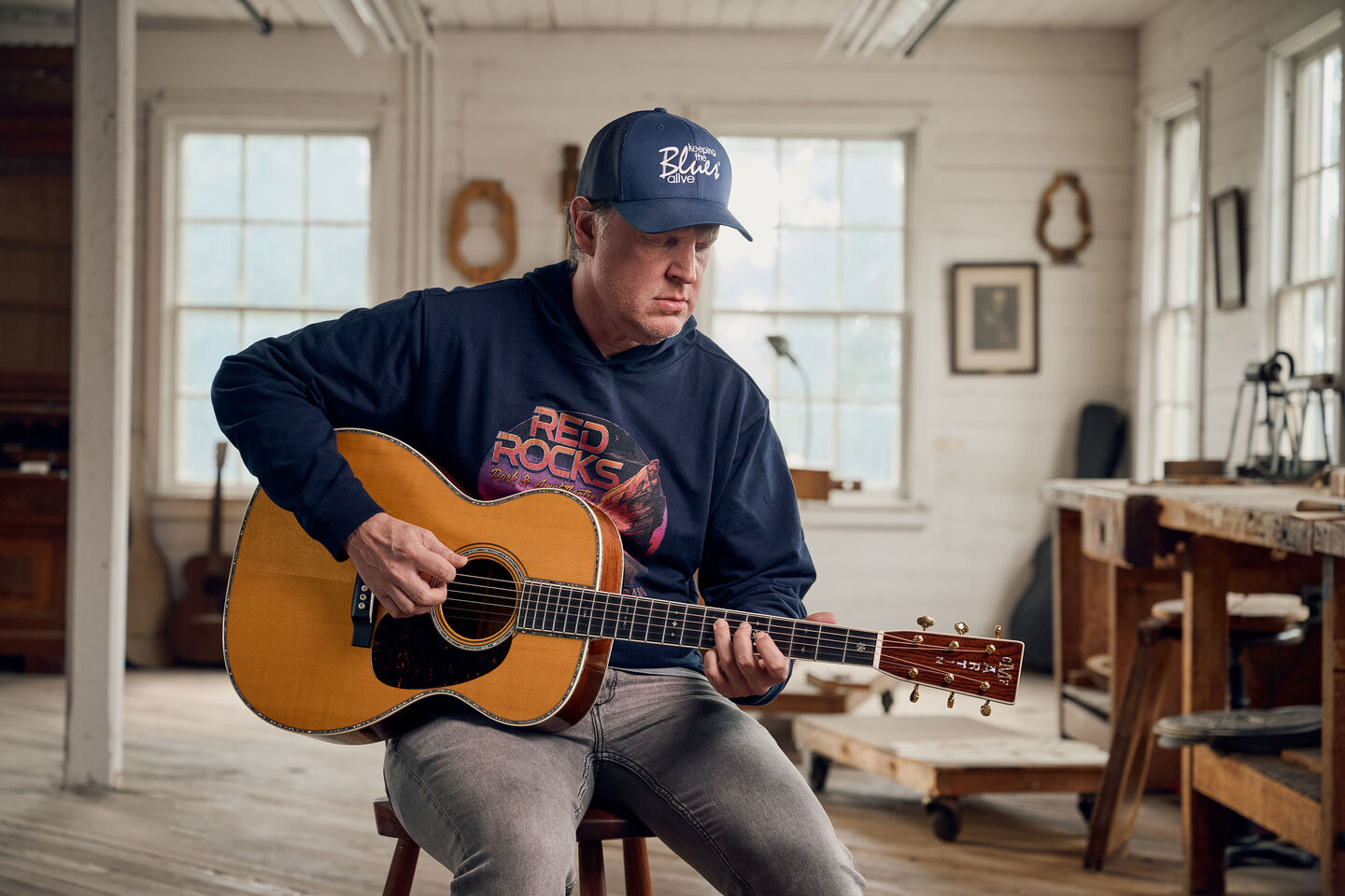 Joe Bonamassa playing his guitar
