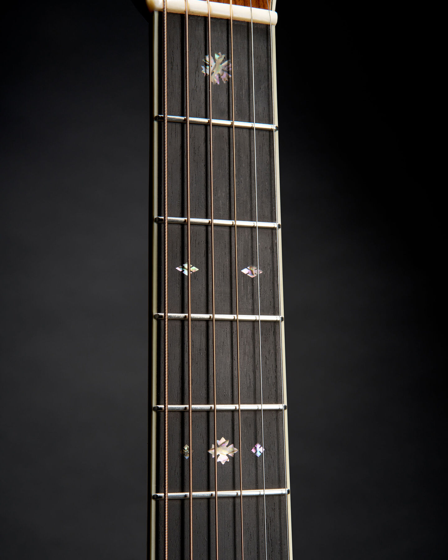 Closeup of a guitar neck