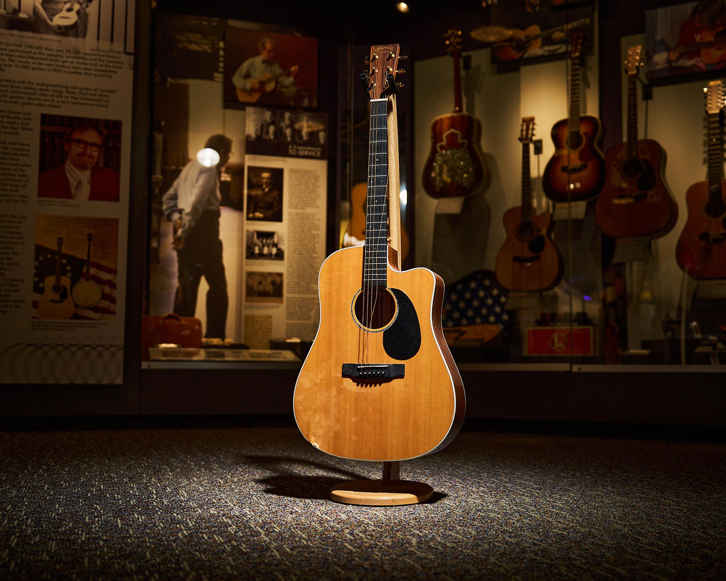 A broken Martin Guitar owned by Motorhead A broken Martin Guitar owned by Motorhead