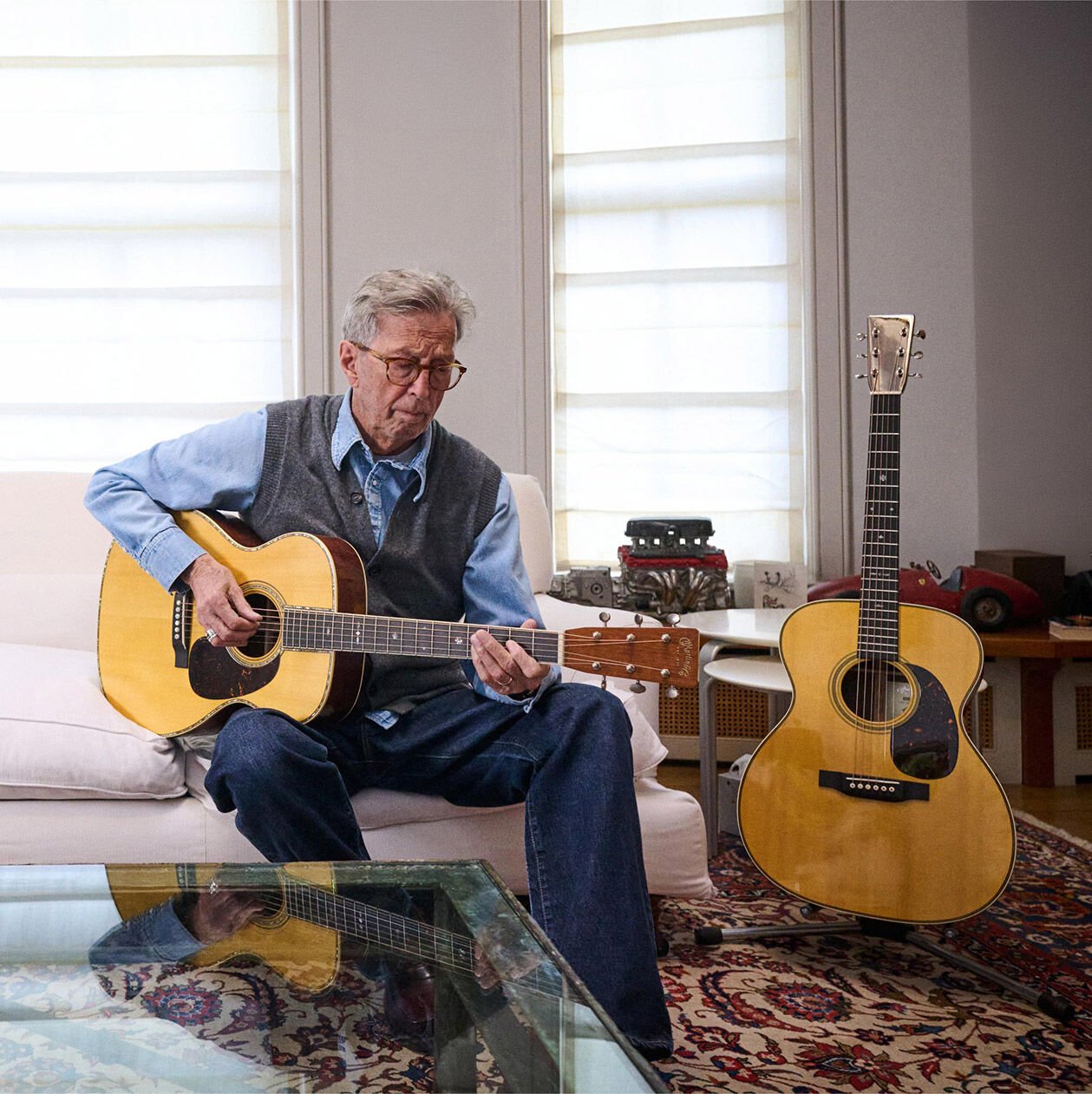 Eric Clapton with his signature guitar