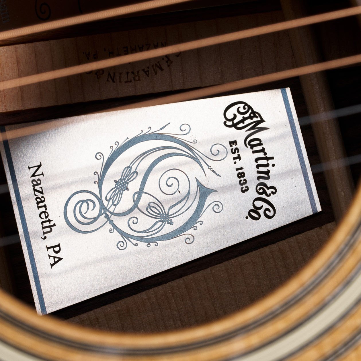 The label inside the sound hole