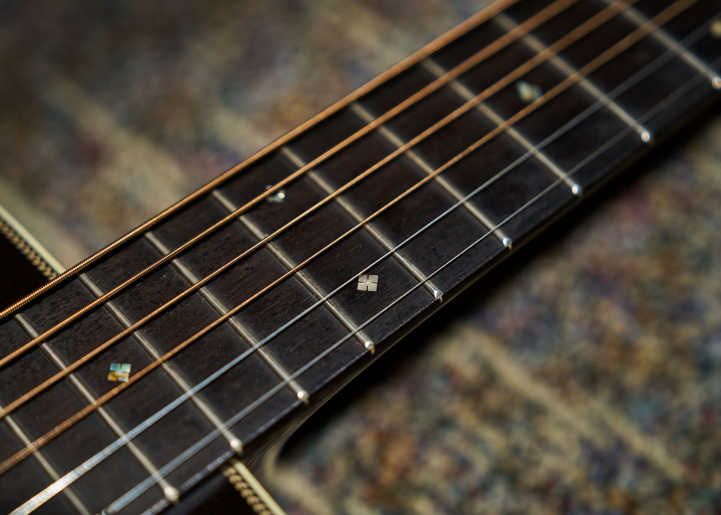 Acoustic guitar fretboard