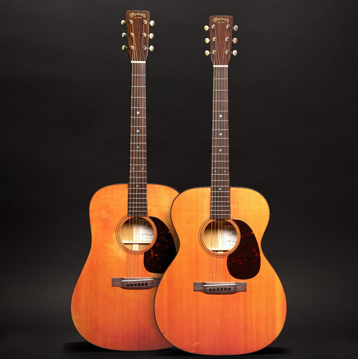 Two guitars side by side