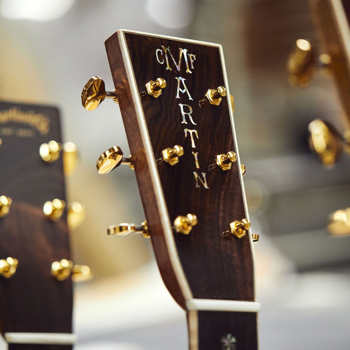 A Martin Guitar headstock