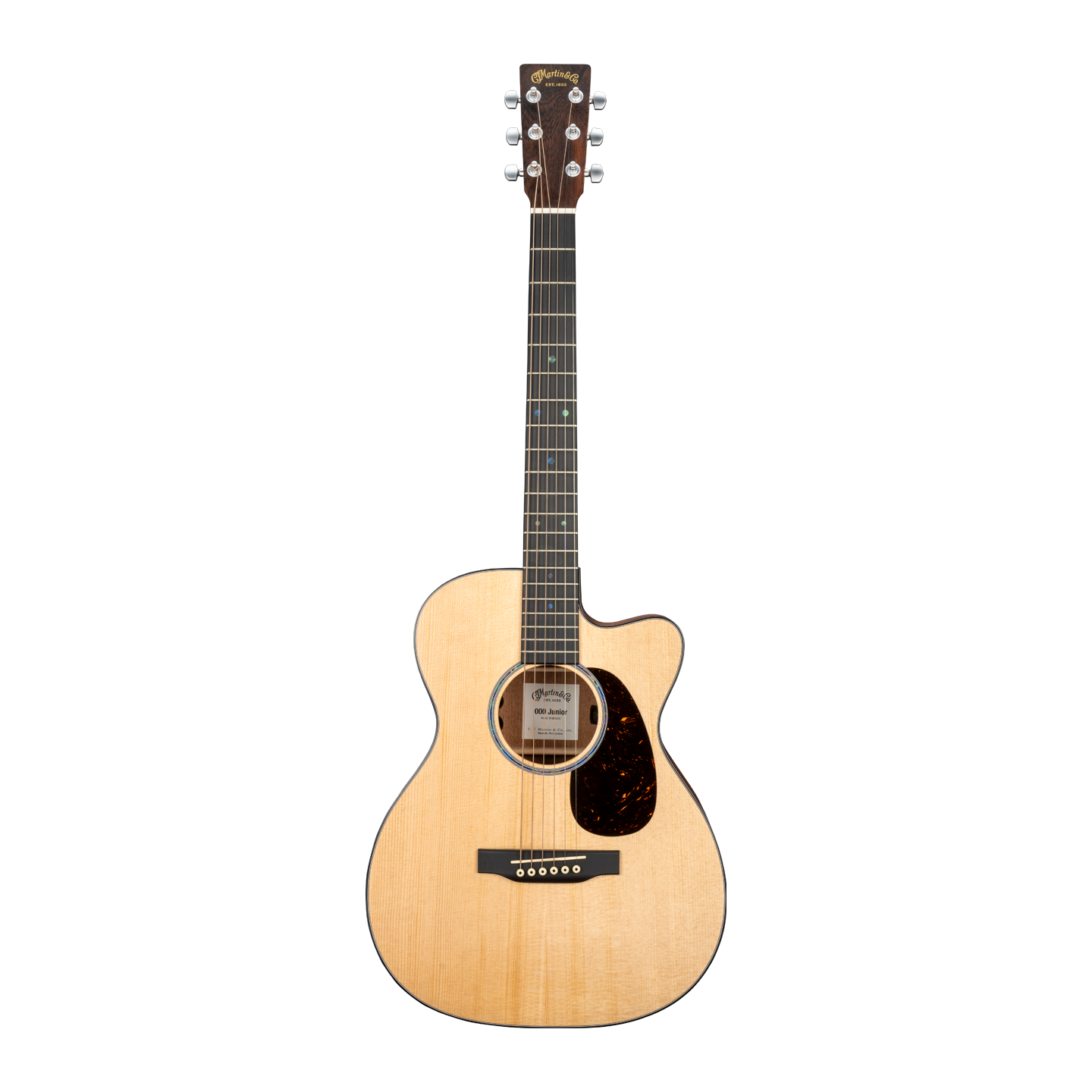 Front and back of a Martin X Series guitar