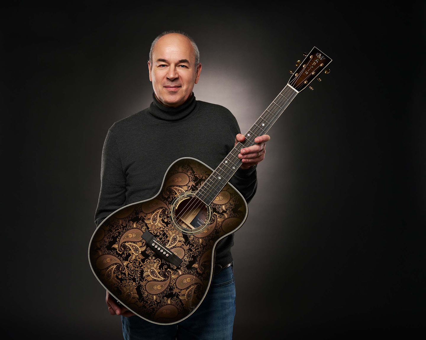 Thomas Ripsam with the Custom Shop M Paisley Ember Burst