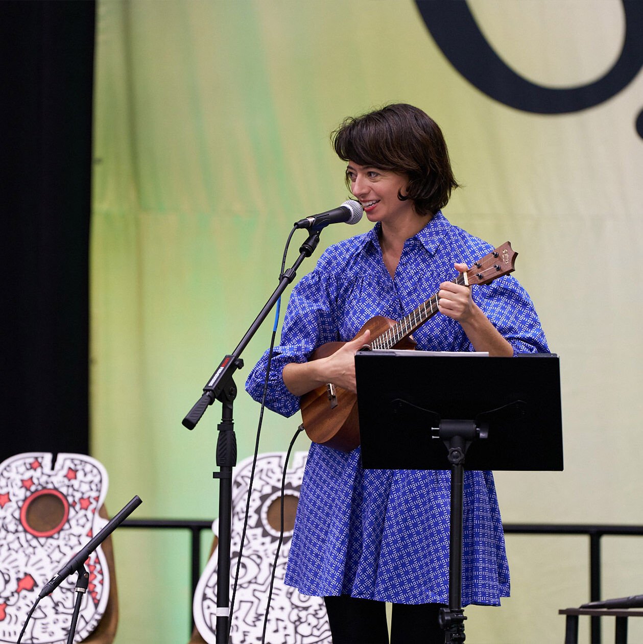 Ukulele player at the Martin Sustainability Summit