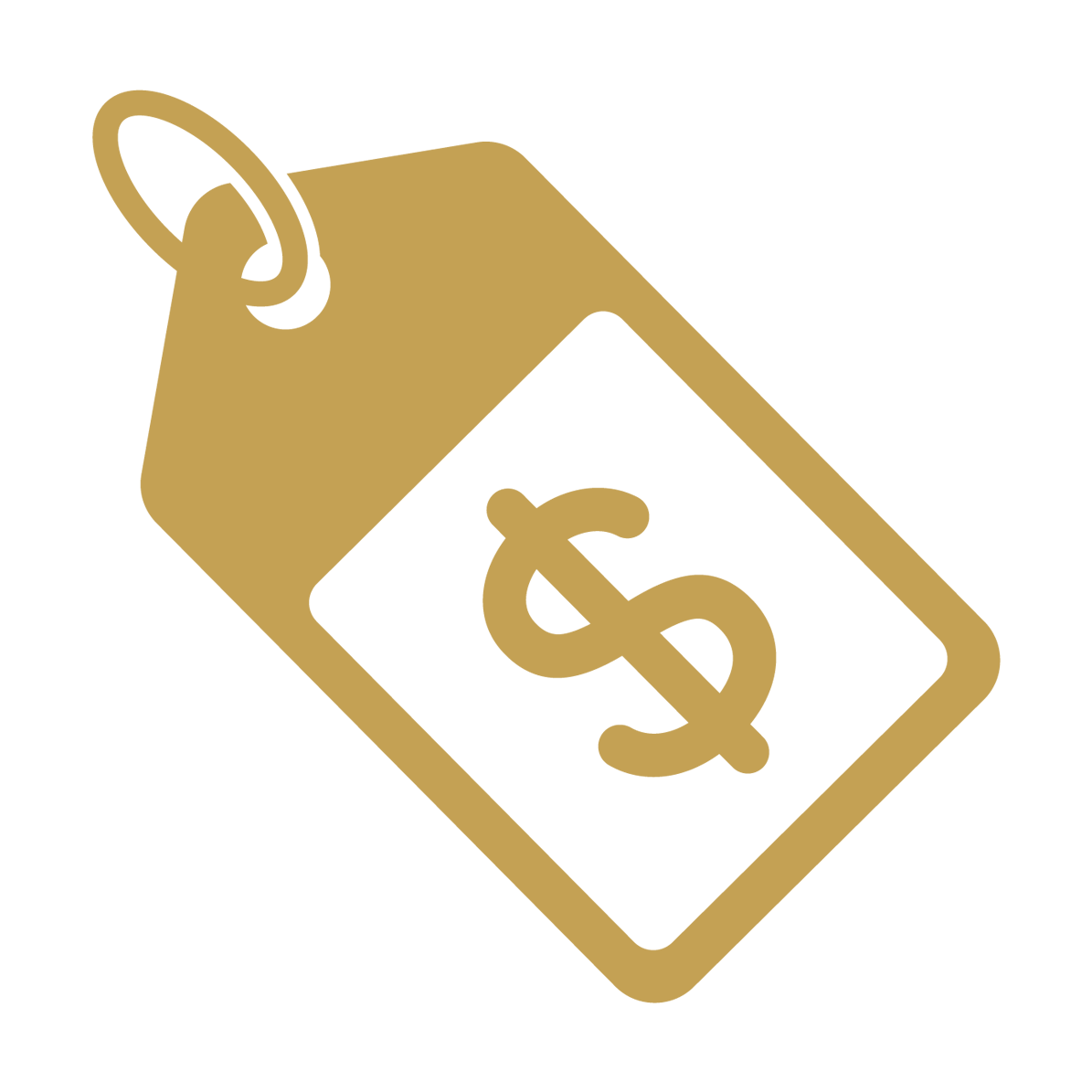 Exclusive Merch & Discounts shopping tag icon