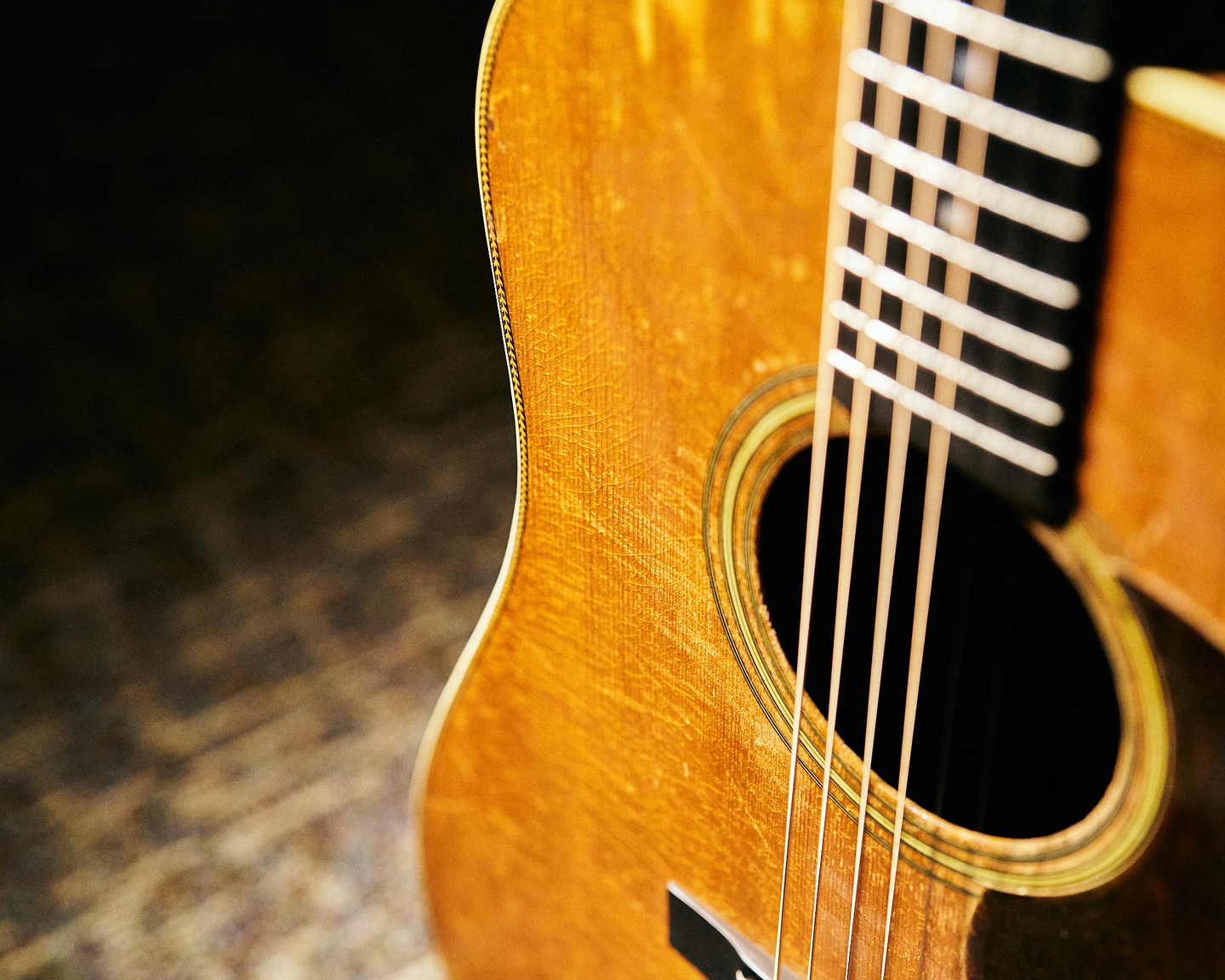 Front angle of Waylon Jennings' 1946 D-28