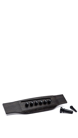 Bridge and Endpins: Polished Black