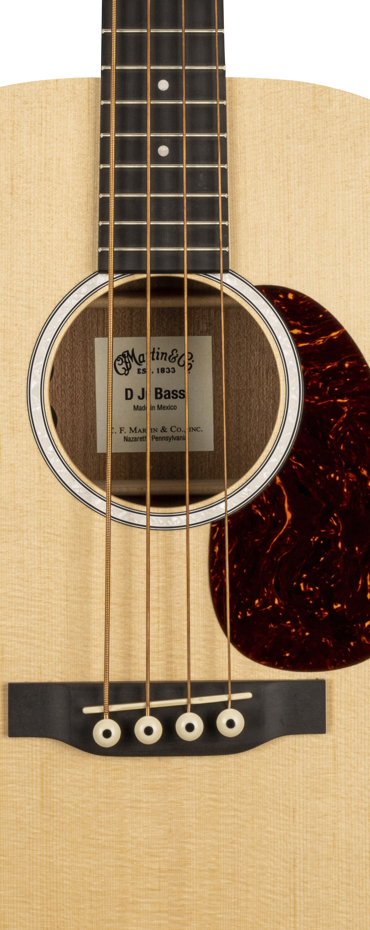 Martin DJR-10E Spruce Left-Handed Acoustic-Electric Bass