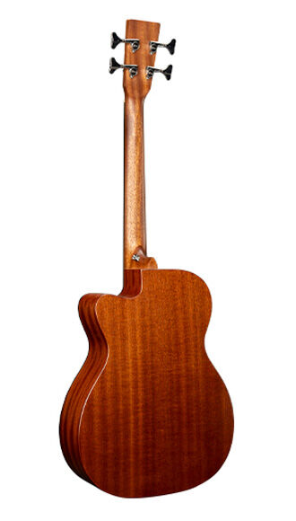 Back of Martin 000C Jr E Bass Burst Guitar