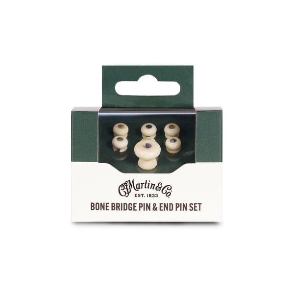 Martin Paua Inlay Bone Bridge Pins image number 1