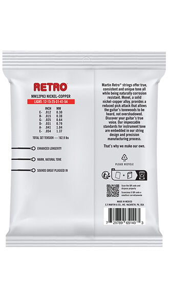 Retro&reg; Acoustic Guitar Strings