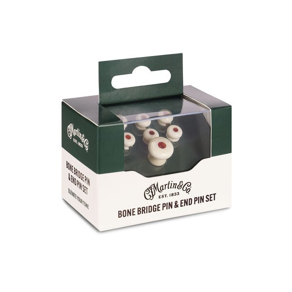 Martin Faux Tortoise Inlay Bone Bridge Pins image number 0