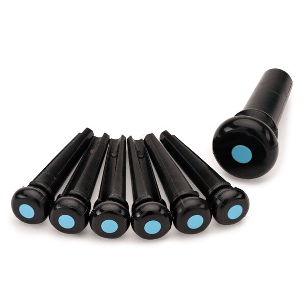 Martin Inlaid Bridge & Endpins - Black/Blue image number 0