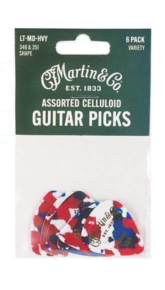 Red, White & Blue Celluloid Variety Pick Pack