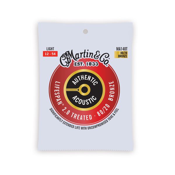 Authentic Acoustic Lifespan 2.0 Guitar Strings 80 20 Bronze
