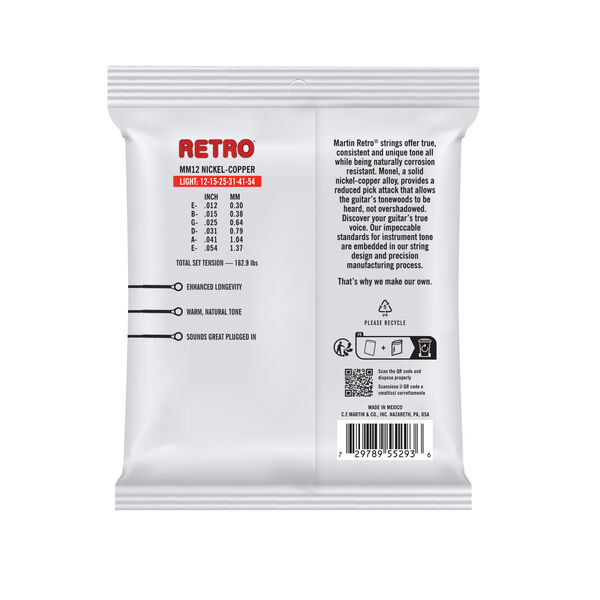 Martin Light Retro Guitar Strings image number 1