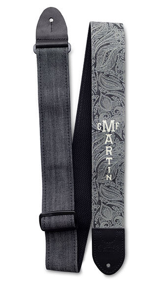 Scroll-and-Leaf Denim Strap