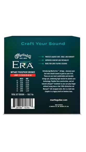 Martin Era Light Acoustic Guitar Strings