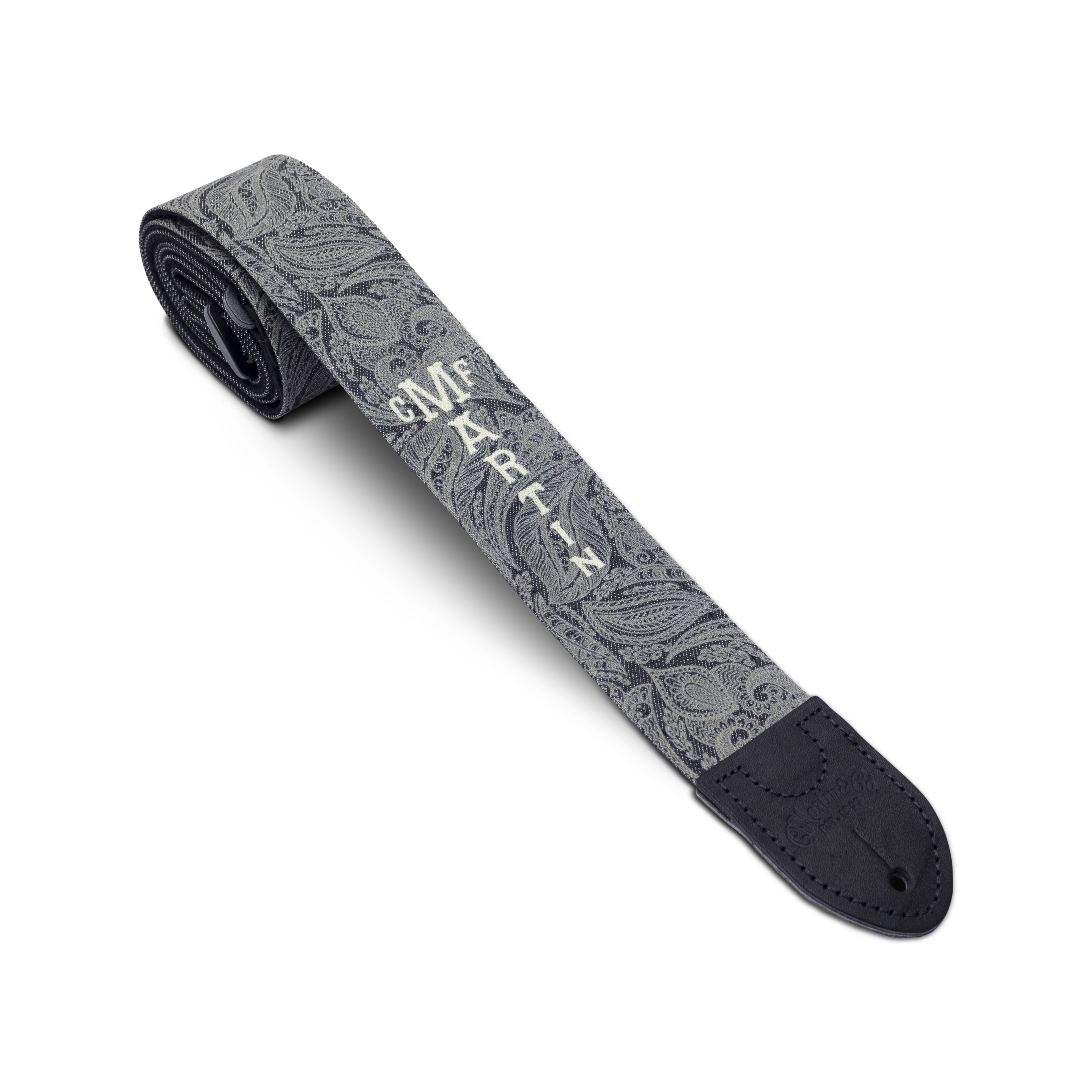 Scroll-and-Leaf Denim Strap | Martin Guitar