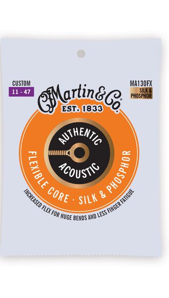 Authentic Acoustic Flexible Core Guitar Strings Silk & Phosphor