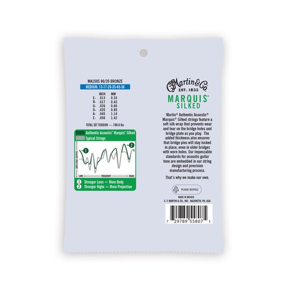 Authentic Acoustic Marquis® Silked Guitar Strings 80/20 Bronze image number 1