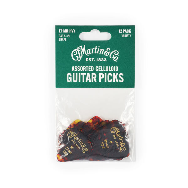 Faux Tortoise Celluloid Variety Pick Pack image number 0