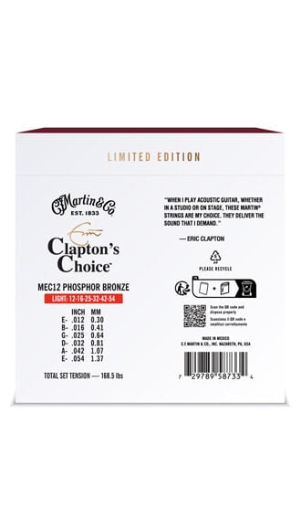 Clapton’s Choice Acoustic Guitar Strings