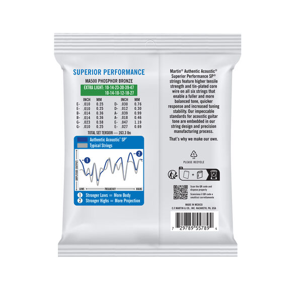 Authentic Acoustic SP&reg; Guitar Strings Phosphor Bronze image number 1