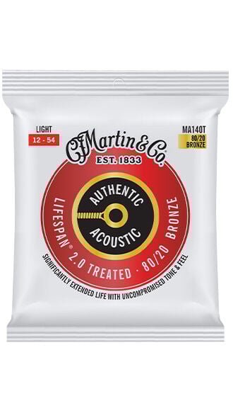 Authentic Acoustic Lifespan&reg; 2.0 Guitar Strings 80/20 Bronze