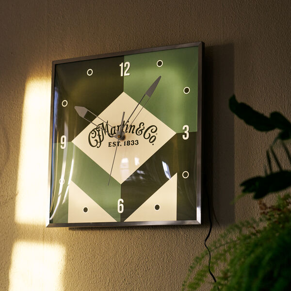 Martin Retro Monogram Lighted Wall Clock  image number 1