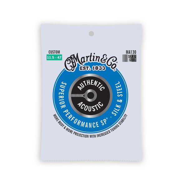 Martin silk and steel strings top