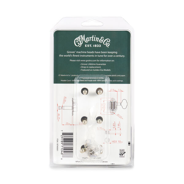 Martin Vintage Grover® Tuners – Nickel image number 1