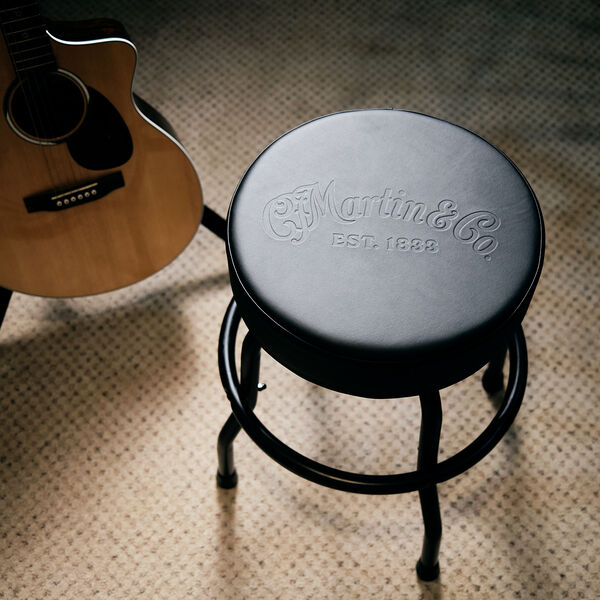 Martin Tone on Tone Black Barstool image number 0