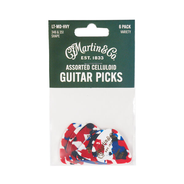 Martin Red, White & Blue Celluloid Variety Pick Pack image number 0