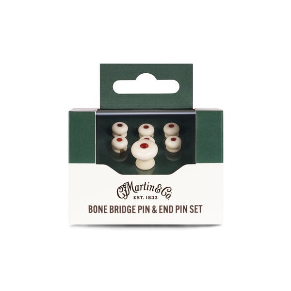 Martin Faux Tortoise Inlay Bone Bridge Pins image number 1