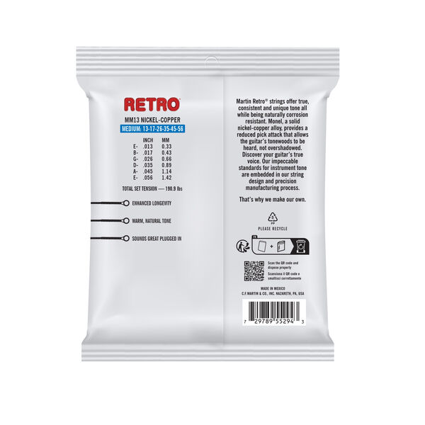 Martin Medium Retro Guitar Strings image number 1