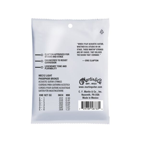 Eric Clapton Signature Guitar Strings image number 1