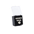 Authentic Series Bridge and End Pin Set (White w/Black Inlay) image number 1