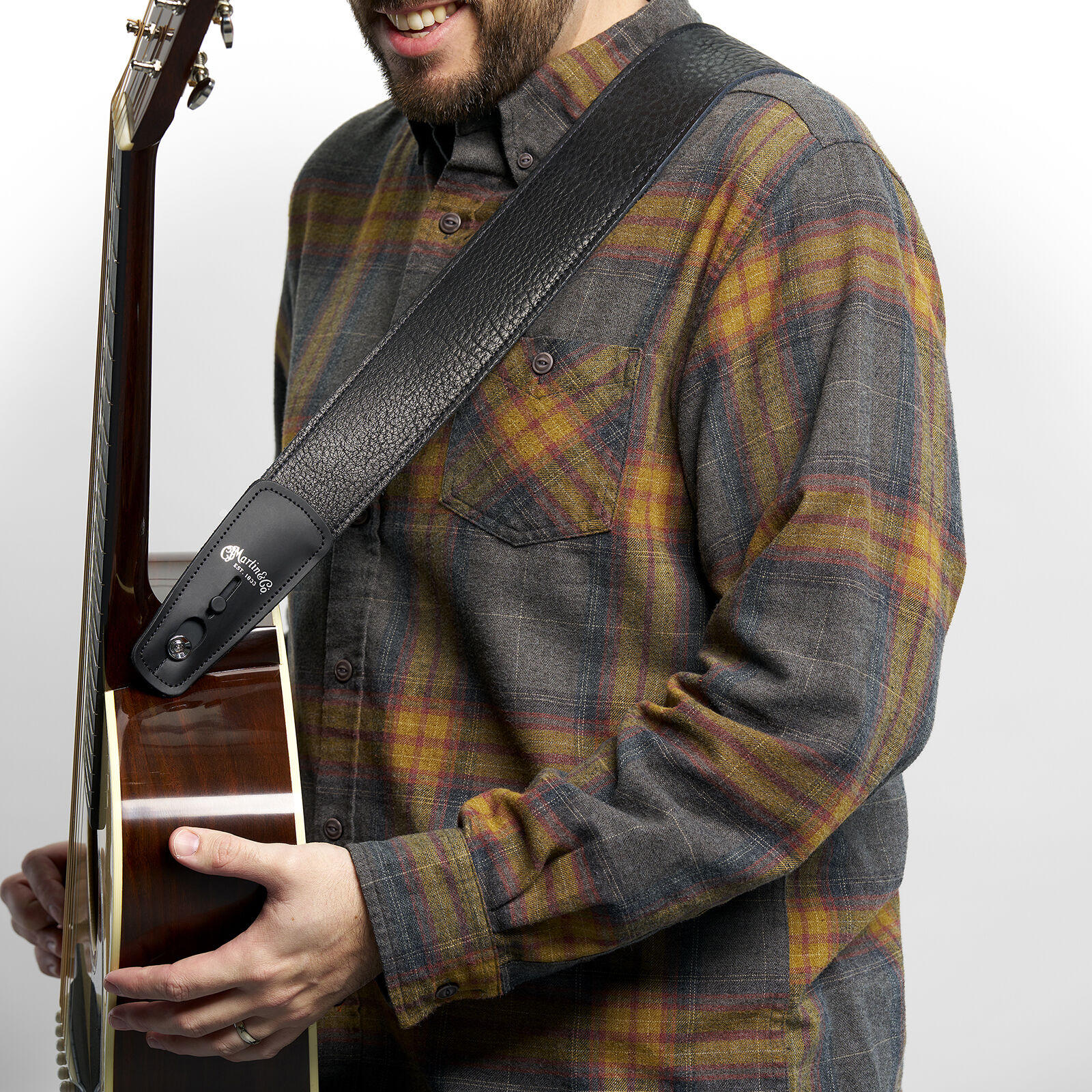 Buffalo guitar strap top
