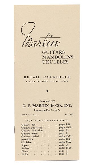 CF Martin 1941 Catalog Reprint