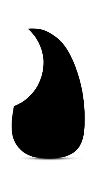 D-28 Styled Pick Guard - Black / Oversize