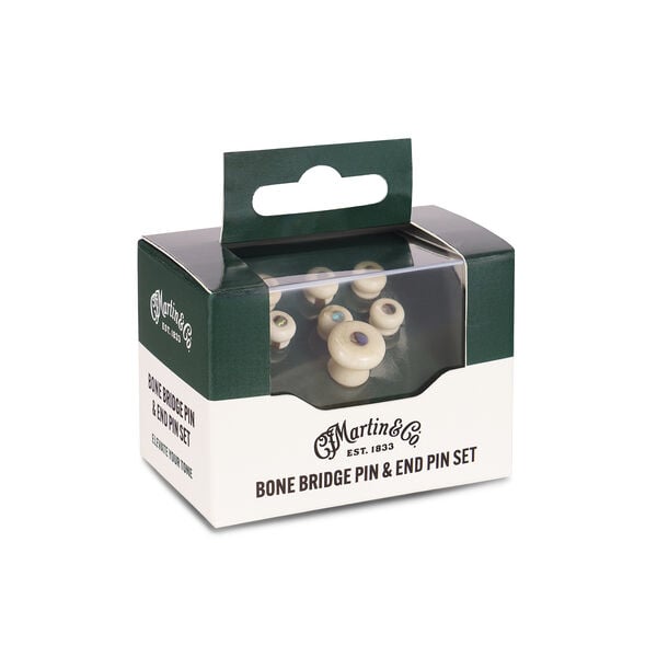Martin Paua Inlay Bone Bridge Pins image number 0