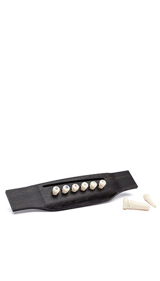 Martin Pearl Inlaid Bridge & Endpins (White)